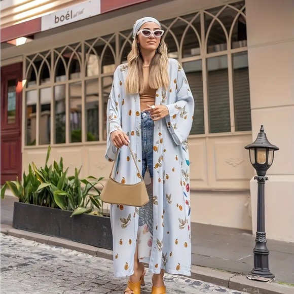 Boho cover up kimono wrap - Picture 2 of 5